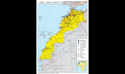 الموقع الرسمي للخارجية الفرنسية ينشر الخريطة الرسمية للمملكة تشمل صحراءها